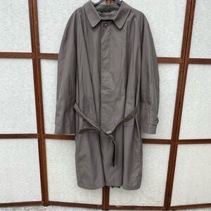 Lauren Ralph Lauren Men's Taupe  Khaki Belted Trench Coat Wool Liner - 48L